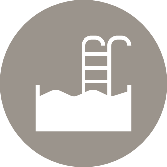 Relax by the saltwater pool
